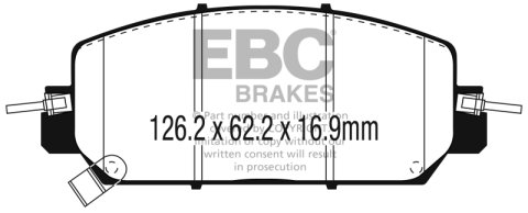 EBC 2017+ Honda CR-V 1.5L Turbo Greenstuff Front Brake Pads thumbnail 3
