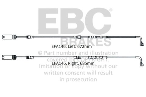EBC 2008-2010 BMW M3 4.0L (E90) Front Wear Leads thumbnail 3