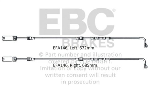 EBC 2008-2010 BMW M3 4.0L (E90) Front Wear Leads thumbnail 4