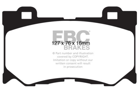 EBC 2013+ Infiniti Q50 Hybrid 3.5L Hybrid Sport Ultimax2 Front Brake Pads thumbnail 2
