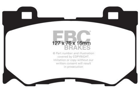 EBC 2013+ Infiniti Q50 Hybrid 3.5L Hybrid Sport Ultimax2 Front Brake Pads thumbnail 3
