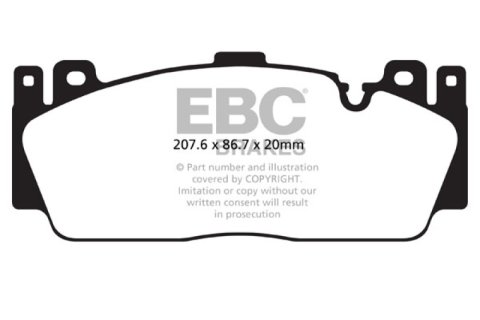 EBC 12-16 BMW M5 (F10) Bluestuff Front Brake Pads thumbnail 4