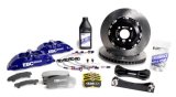 EBC Racing 15-17 Ford Fiesta (Mk7) Blue Apollo-4 Calipers 300mm Rotors Front Big Brake Kit thumbnail 3