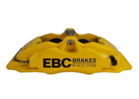 EBC Racing 05-11 Ford Focus ST (Mk2) Front Right Apollo-4 Yellow Caliper thumbnail 6
