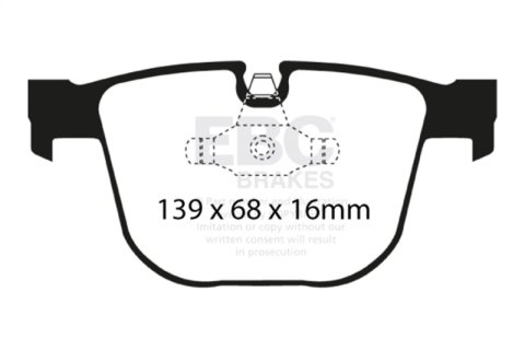 EBC Racing 11-12 BMW 1M Coupe (E82) RP-1 Race Rear Brake Pads thumbnail 4