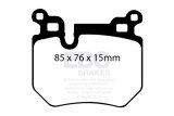 EBC Racing 11-13 BMW 1 Series (E82) Coupe RP-1 Race Rear Brake Pads thumbnail 4