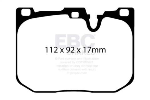 EBC Racing 12-19 BMW 1 Series (F20) RP-1 Race Front Brake Pads thumbnail 5
