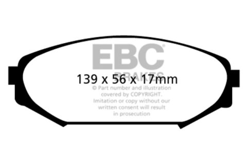 EBC 00-02 Acura MDX 3.5 Ultimax2 Front Brake Pads thumbnail 2
