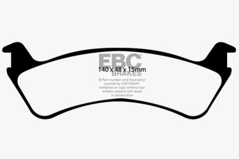 EBC 00-02 Ford Explorer Sport 4.0 2WD (Phenolic Pistons) Extra Duty Rear Brake Pads thumbnail 3