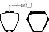 EBC 00-03 Audi A8 Quattro 4.2 (8 Pad Set) Redstuff Front Brake Pads thumbnail 7