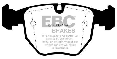 EBC 00-04 BMW M5 5.0 (E39) Bluestuff Front Brake Pads thumbnail 1