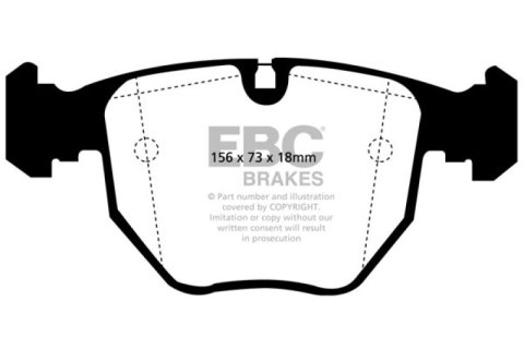 EBC 00-04 BMW M5 5.0 (E39) Bluestuff Front Brake Pads thumbnail 7