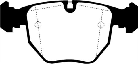 EBC 00-04 BMW M5 5.0 (E39) Redstuff Front Brake Pads thumbnail 7