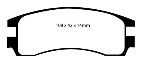 EBC 00-05 Buick Le Sabre (FWD) 3.8 (15in Wheels) Redstuff Rear Brake Pads thumbnail 1