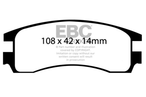 EBC 00-05 Buick Le Sabre (FWD) 3.8 (15in Wheels) Ultimax2 Rear Brake Pads thumbnail 3