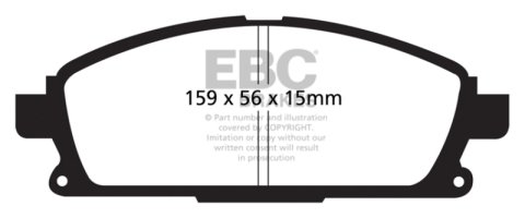 EBC 01 Infiniti Q45 4.1 Yellowstuff Front Brake Pads thumbnail 5