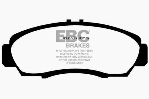 EBC 01-03 Acura CL 3.2 Greenstuff Front Brake Pads thumbnail 1