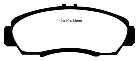 EBC 01-03 Acura CL 3.2 Redstuff Front Brake Pads thumbnail 1