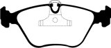 EBC 01-03 BMW 525i 2.5 (E39) Yellowstuff Front Brake Pads thumbnail 8