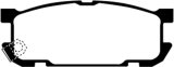 EBC 01-03 Mazda Miata MX5 1.8 (Sports Suspension) Redstuff Rear Brake Pads thumbnail 7