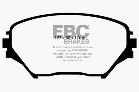 EBC 01-03 Toyota RAV 4 2.0 Greenstuff Front Brake Pads thumbnail 5