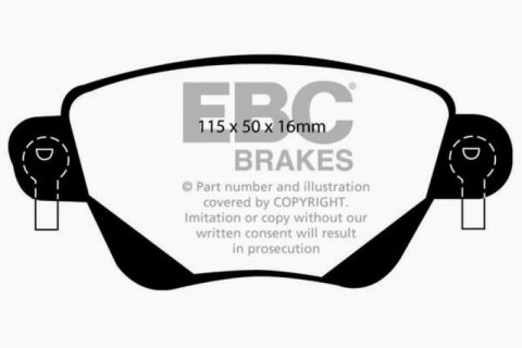 EBC 01-04 Jaguar X-Type 2.5 Redstuff Rear Brake Pads thumbnail 3