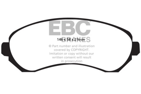 EBC 01-05 Buick Rendezvous 3.4 2WD Ultimax2 Front Brake Pads thumbnail 3
