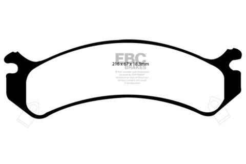 EBC 01-05 Cadillac Deville 4.6 HD Yellowstuff Front Brake Pads thumbnail 4