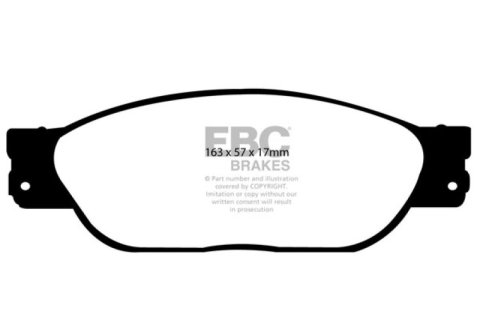 EBC 01-05 Ford Thunderbird 3.9 Redstuff Front Brake Pads thumbnail 4