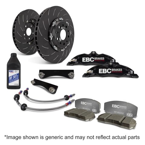 EBC Racing 2017+ Hyundai i-30 N 2.0T Black Apollo-4 Calipers 355mm Rotors Front Big Brake Kit thumbnail 6
