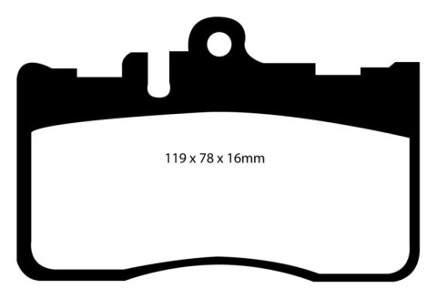 EBC 01-06 Lexus LS430 4.3 Redstuff Front Brake Pads thumbnail 1