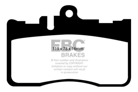 EBC 01-06 Lexus LS430 4.3 Redstuff Front Brake Pads thumbnail 3