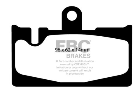EBC 01-06 Lexus LS430 4.3 Redstuff Rear Brake Pads thumbnail 3