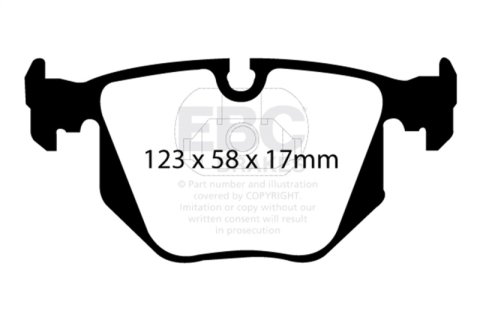 EBC 01-07 BMW M3 3.2 (E46) Ultimax2 Rear Brake Pads thumbnail 5