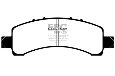 EBC 02 Cadillac Escalade 5.3 (Akebono rear caliper) Greenstuff Rear Brake Pads thumbnail 3