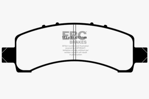 EBC 02 Cadillac Escalade 5.3 (Akebono rear caliper) Greenstuff Rear Brake Pads thumbnail 4