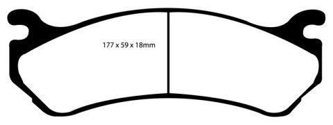 EBC 02 Cadillac Escalade 5.3 (Akebono rear caliper) Yellowstuff Front Brake Pads thumbnail 1