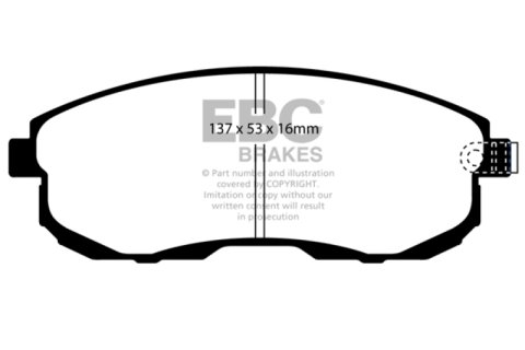 EBC 02 Infiniti G35 3.5 w/o DCS Bluestuff Front Brake Pads thumbnail 3