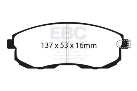 EBC 02-03 Infiniti G20 2.0 Greenstuff Front Brake Pads thumbnail 4
