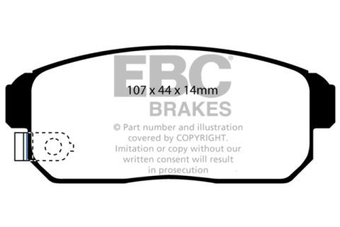 EBC 02-03 Infiniti G20 2.0 Ultimax2 Rear Brake Pads thumbnail 3