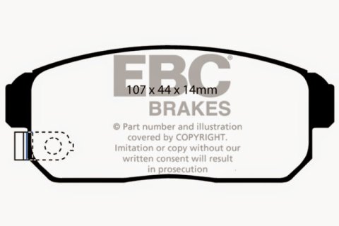 EBC 02-03 Infiniti G20 2.0 Ultimax2 Rear Brake Pads thumbnail 4