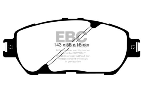 EBC 02-03 Lexus ES300 3.0 Redstuff Front Brake Pads thumbnail 2