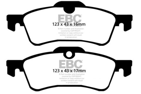 EBC 02-03 Mini Hardtop 1.6 Ultimax2 Rear Brake Pads thumbnail 6
