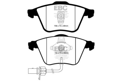 EBC 02-04 Audi A6 Quattro 2.7 Twin Turbo Sedan (4 Pad Set) Ultimax2 Front Brake Pads thumbnail 3