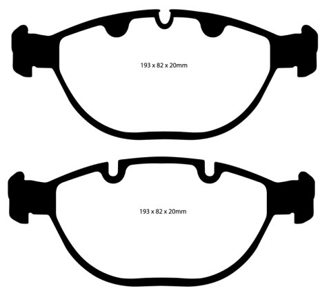 EBC 02-04 BMW X5 4.6 Yellowstuff Front Brake Pads thumbnail 1