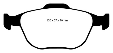 EBC 02-04 Ford Focus 2.0 SVT Redstuff Front Brake Pads thumbnail 1