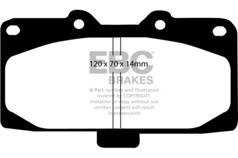 EBC 02-04 Mercedes-Benz C32 AMG (W203) 3.2 Supercharged Ultimax2 Front Brake Pads thumbnail 5