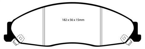 EBC 02-05 Cadillac CTS 2.6 Redstuff Front Brake Pads