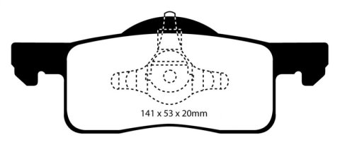 EBC 02-06 Ford Expedition 4.6 2WD Greenstuff Rear Brake Pads thumbnail 1