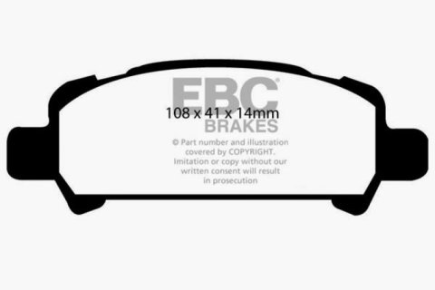 EBC 02-06 Subaru Baja 2.5 Ultimax2 Rear Brake Pads thumbnail 2